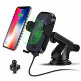 automatical expansion car mount with fast qi wireless charger for iphone and samsung