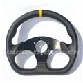 Yellow Stripe 325MM Leather Racing Car Steering Wheel