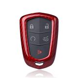 Glass Real Carbon Fiber Smart Key Cover Case Skin Shell Key Bag for Cadillac XT5 A7S CTS CT6 SRX