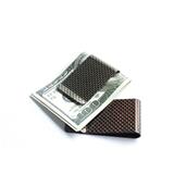 Free shipping Hot Selling Carbon Fiber Cardholder Money Clip Business Mens Gift Ribbon  Money C it Card Holder