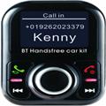 Bluetooth car kit with caller name, song name and singer's name display and phone book