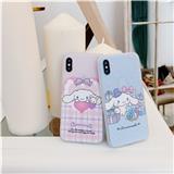 Antiskid frosted matte TPU cute cartoon dog pink & light blue girly phone case for iPhone 6/7/8/X/XR/XS/XS MAX