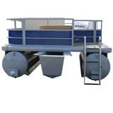China Factory 26ft Aluminum Pontoon Boat With Furniture and Engine Pod