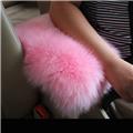 Soft Sheepskin Car Armrest Console Cover Pure Wool Auto Armrest Cushion