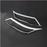 New accessories  carbon fiber black chrome color head lamp light cover trim for Rush 2018