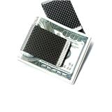 Free shipping Aluminum Carbon Fiber Wallet  Money Blocking Card Holder with Money Clip