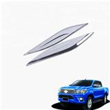 Chrome Hood Garnish Side Air Vent Cover Trim For Toy--ota Hilux 2015 2016 REVO
