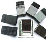 Free shipping Minimalist Carbon FIber Mens Slim Wallet C it Card Holder Money Clip with 4 Cash Pocket  Money Blocking