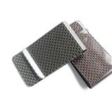 Free shipping Slim carbon fiber wallet with money clip cash mens wallet