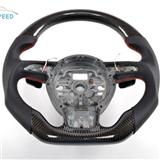 Car Styling 100% Real Carbon Fiber Racing Steering Wheel for Audi 2012 up S5 S6 A6 A7 S7 S-Line Carbon Steering Wheel Parts