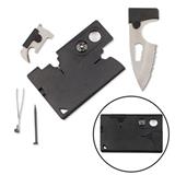 Logic Credit Card Companion with Lens/Compass Survival Tool EDC Pocket Knife Military Molle Multitools