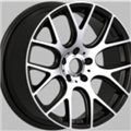 17x7.5J alloy wheel,PCD5x110/5x114.3 , full painting-black/machine face -black