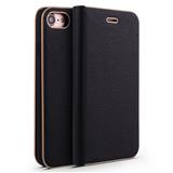 Ultra thin shockproof scratch-proof Metal edge flip leather phone case for iPhone 6/6P/7P/8/8P/X/XR/XS MAX