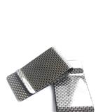 Free shipping Money blocking carbon fiber aluminum bank card case wallet with money clip