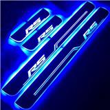 illuminated Acrylic PC multi-color moving led door sill scuff plate for Fordd RS