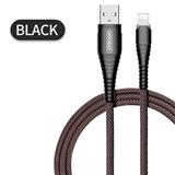 Fast charge denim woven data cable with LED indicator light on plug for iPhone, for micro USB, forType-C