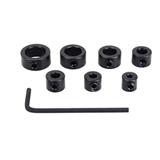 8pcs/set 3-12mm Drill Bit Tools Depth Stop Collar Ring Positioner Spacing Ring Locator Woodworking Tools With Hex Wrench