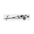 4m5m6m7m Wholesale Galvanized sheet custom single axle boat trailer