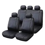 Luxury!!  Waterproof Universal PU PVC Leather auto seat cover with red quilting car seat cover Set