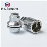 car wheel lock nut set with washer plated by Chrome