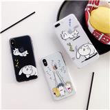 Antiskid shockproof waterproof transparent TPU cute funny Japanese cat phone case for iPhone 6/7/8/X
