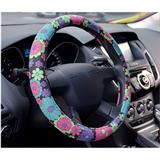 Sunflower Printed Car Steering Wheel Leather Cover Handlebar Case For Girls