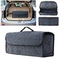 Car Trunk Organizer Storage Bag Foldable Felt Auto Car Boot Organizer Storage Box Travel Luggage Tools Tidy Car Styling