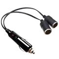 MX 1 to 2 DC 12V Car Cigarette Lighter Power Charger Port Splitter Adapter with 15A Fuse and Waterproof Cap