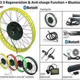 CSC 20'' 24'' 26'' Fat Tire Pedal assist conversion 48V Hub Motor Rear wheel electric bike kit 750 watt with color rim