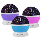 Star Night Light Rotating Indoor Projector Lamp Moon Space Twilight Ceiling Lighting