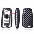 Black Soft Carbon fiber Look Car Key Case Cover FOB Protection Fit For BMW F05 F10 F20 F30 Z4 X1 X4 X5 X6 New X7
