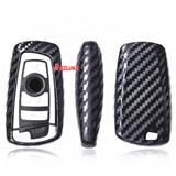 Black Soft Carbon fiber Look Car Key Case Cover FOB Protection Fit For BMW F05 F10 F20 F30 Z4 X1 X4 X5 X6 New X7