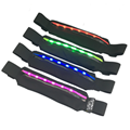 OEM Fashion Accessory Led Waist Packs Waterproof Sports Pockets Night Running Elastic Reflective Belt Bag Waist Safety Bags