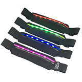 OEM Fashion Accessory Led Waist Packs Waterproof Sports Pockets Night Running Elastic Reflective Belt Bag Waist Safety Bags