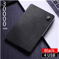 4 USB high capacity  30000mAh quick charge portable mobile charger power bank with mini led display screen