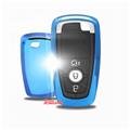 Chrome Blue Car Key Cover Case Holder TPU Half Protection fit for Ford Mondeo Mustang