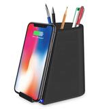 desktop phone accessories wireless charger plastic pen holder for QI wireless charger mobile phone