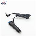 Car cigarette lighter plug with blue switch to dc right angle jack