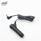 Car cigarette lighter plug with blue switch to dc right angle jack