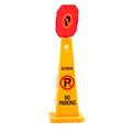 Movable Yellow PP No Parking Safety Signs Cone Accident Caution Warning Sign