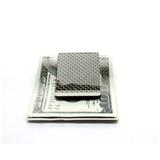 Free shipping Small zipper coin pocket matte slim money clip wallet carbon fiber wallet