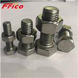 Hex Head Bolts with Strength Shank and Full Thread Stainless Steel Bolt Hex Bolt Plain Finish A2-70