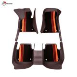 Wool spinning luxury high quality all-weather PU leather double layer plush car floor mats carpets for Maybach