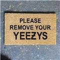 Funny Humor Kim Kardashian Coir Coco Fiber Please Remove Your Yeezys Doormats Door Mats