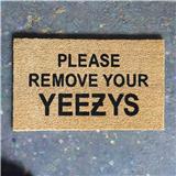 Funny Humor Kim Kardashian Coir Coco Fiber Please Remove Your Yeezys Doormats Door Mats