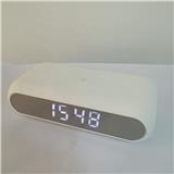 New Design Digital Desktop LCD Display Alarm Clock with 5W Wireless Charger & 2000mAH Power Bank