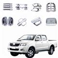 For 2006 To-y-ota VIGO ABS Chrome Accessories Molding Trim Kit Set Lanp Cover Handle Bowl Cover