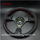 RACINGGP Sport Car Steering Wheel Leather Flat 330mm
