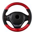 DIY Hand Sewing Carbon Leather Steering Wheel Cover with Needle and Thread