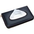Car sun visor tissue box holder pu leather seat back hanging pater towel case napkin storage bag organizer interior accessores
